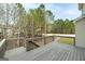 Wooden deck features a gray stain and offers tree-lined views at 253 Summit View Dr, Mcdonough, GA 30253