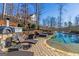 Upscale outdoor pool area with BBQ, lounge seating and serene landscaping, perfect for entertaining and relaxation at 5735 Archer Ave, Cumming, GA 30041