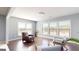 Inviting sitting room features hardwood floors and abundant natural light through large windows at 104 Conway St, Peachtree City, GA 30269