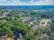 Scenic aerial view highlighting the lush greenery and a beautiful home nestled among mature trees in a serene setting at 3140 Cox Cemetery Rd, Social Circle, GA 30025