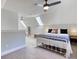 Spacious lofted bedroom with a ceiling fan, neutral carpet, and decor at 3140 Cox Cemetery Rd, Social Circle, GA 30025