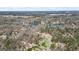 Aerial view of the neighborhood surrounding a lake and wooded areas at 122 Lawn Market, Sharpsburg, GA 30277