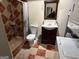 Bathroom with a shower, toilet, sink, vanity, and laundry machines at 4100 Scott S Dr # 0, Forest Park, GA 30297