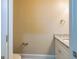 Elegant powder room with granite vanity and neutral paint at 204 Shelton Dr, Mcdonough, GA 30252
