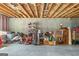Unfinished basement offers great potential for additional living space and storage at 624 Bexley Rd, Moreland, GA 30259
