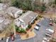 Overhead view of condo complex showing well-maintained landscaping, parking, and building architecture at 1379 Keys Lake Ne Dr, Brookhaven, GA 30319
