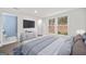 Bedroom with hardwood floor, large bed, and views from its bright, sun-filled windows at 1379 Keys Lake Ne Dr, Brookhaven, GA 30319