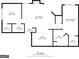 Home floor plan highlighting dimensions of rooms like the bedroom, living room, and kitchen at 1379 Keys Lake Ne Dr, Brookhaven, GA 30319