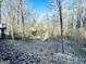 Backyard surrounded by a variety of trees and foliage, providing a tranquil and private outdoor space at 114 Rolling Grn, Peachtree City, GA 30269