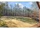 Wide backyard with lush lawn, surrounded by trees and blue skies, offering a serene setting at 485 County Line W Rd, Covington, GA 30016