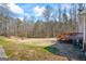 Large backyard with deck and wooded surroundings at 1191 Rawlings Dr, Rutledge, GA 30663