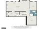 Floor plan showing a large basement with recreation room, bath, office and room for storage at 157 Donovan Ave, Locust Grove, GA 30248