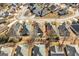 An aerial view shows a suburban neighborhood with neatly arranged houses and cul-de-sacs at 1160 Strath Clyde Way, Mcdonough, GA 30253