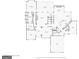 First floor plan with dimensions featuring kitchen, dining room, living room, bathrooms, and garages at 210 Steeple Point Dr, Roswell, GA 30076