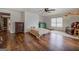 Spacious main bedroom with hardwood floors, closet, and ample natural light at 10174 Twin Oaks Sw Dr, Covington, GA 30014