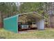 Large carport with two vintage cars parked underneath, offering ample covered parking and storage space at 1266 Martin Mill Rd, Moreland, GA 30259