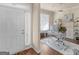 Stylish home office features a large window for natural light and a modern desk setup at 2361 Hanover Woods Rd, Lithonia, GA 30058