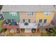 Aerial view of backyard decks with seating areas at 1383 Dolcetto Nw Trce # 9, Kennesaw, GA 30152