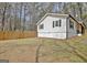 Well-maintained exterior with white siding, black shutters, and a fenced yard at 1120 Minix Rd, Sharpsburg, GA 30277