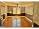 Bright dining room with natural light and wood flooring ready for Gathering gatherings at 121 Flat Rock Rd, Villa Rica, GA 30180