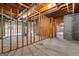 Unfinished basement featuring concrete floors and exposed framing offering customization possibilities at 3860 Bays Ferry Trl, Marietta, GA 30062