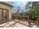 Wooden deck overlooking the backyard, perfect for outdoor dining and enjoying the natural surroundings at 3860 Bays Ferry Trl, Marietta, GA 30062