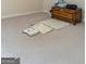 Bedroom showing carpeted floors and a chest, bed coverings, and other items at 9989 Village South Dr, Douglasville, GA 30135