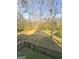 Expansive backyard featuring lush green grass, mature trees, and secure black fence at 1972 Cox Dr, Austell, GA 30168