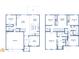 A detailed floor plan showcases the layout of a five-bedroom home, highlighting room dimensions and layout at 201 Friendship Oak Way, Hampton, GA 30228