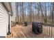 Wooden deck featuring a grill for outdoor cooking and entertaining with natural scenery in background at 3747 Junior Ln, Douglasville, GA 30135