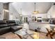 Open concept kitchen and dining area with vaulted ceiling and lots of space at 3747 Junior Ln, Douglasville, GA 30135