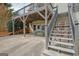 Outdoor patio with deck above and a comfortable bench seating area at 2510 Shoreline Pkwy, Villa Rica, GA 30180