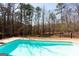 Refreshing swimming pool surrounded by a fence and lush trees for privacy and relaxation at 430 Gregory Rd, Covington, GA 30014