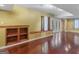 Spacious basement featuring built-in shelving and french doors at 1300 Lakehaven Pkwy, Mcdonough, GA 30253