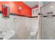 Colorful bathroom with a tiled shower and modern vanity at 1300 Lakehaven Pkwy, Mcdonough, GA 30253