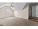 The bedroom has neutral carpet, a ceiling fan, and a window at 510 Virginia Highlands, Fayetteville, GA 30215