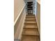 Carpeted staircase with white railings leading to the upper level at 11523 Kimberly Way # 6, Hampton, GA 30228