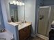 Bathroom with a tub, vanity and glass door shower at 946 Creek Run Pl, Temple, GA 30179