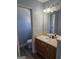 Bathroom with a sink vanity and toilet at 946 Creek Run Pl, Temple, GA 30179