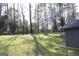 A serene and private backyard featuring mature trees and lush greenery at 3647 Glen Mora Dr, Decatur, GA 30032