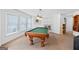 Basement featuring pool table, shelving, dart board, and recessed lighting at 643 Old Greenville Rd, Fayetteville, GA 30215