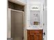 Updated bathroom features a tiled shower, white cabinets, and modern fixtures at 643 Old Greenville Rd, Fayetteville, GA 30215