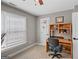 Small bedroom has standard closet, carpet and natural light from the windows at 643 Old Greenville Rd, Fayetteville, GA 30215