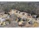 Wide aerial view of a property in a neighborhood surrounded by trees at 149 Crown Glen Way, Stockbridge, GA 30281