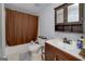 Bathroom with a shower with a curtain and dark wood vanity at 149 Crown Glen Way, Stockbridge, GA 30281