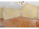 Spacious living room featuring vaulted ceilings and wood-look flooring at 230 Acorn Ct, Mcdonough, GA 30253