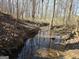 Serene creek view featuring clear water, natural surroundings, and reflection of trees in the water at 1761 Reavesville Rd, Bowdon, GA 30108