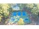 Aerial view of the community tennis and basketball courts at 1190 Plantation Dr, Villa Rica, GA 30180