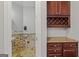 Unique half bath featuring tile and decorative elements at 560 Birkdale Dr, Fayetteville, GA 30215