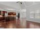 Open concept living room and kitchen area at 560 Birkdale Dr, Fayetteville, GA 30215